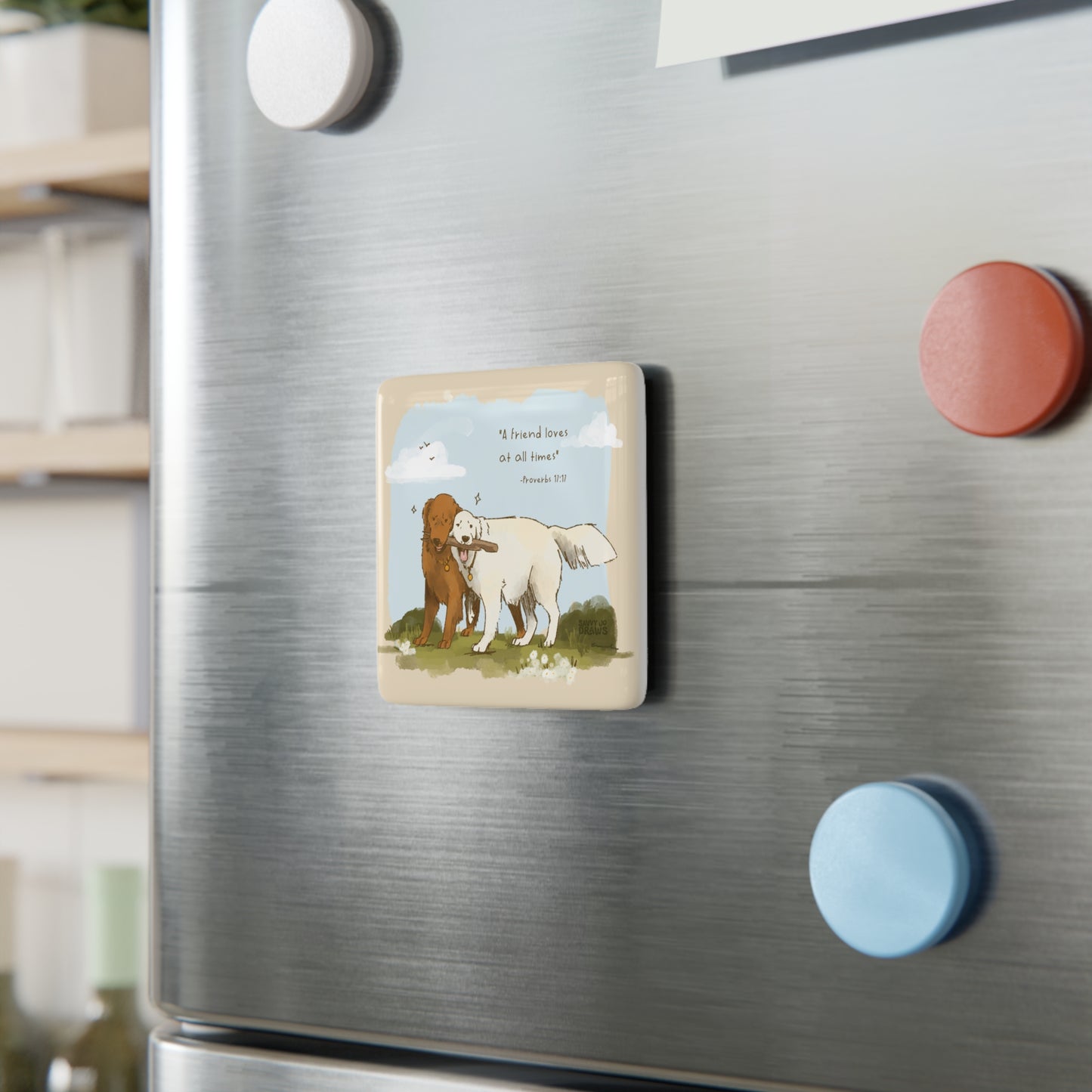 Porcelain Magnet, Square