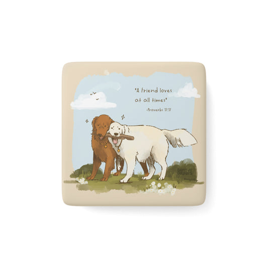 Porcelain Magnet, Square